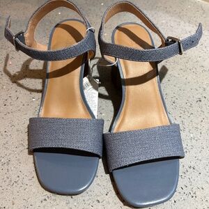 Light Blue Square Heels